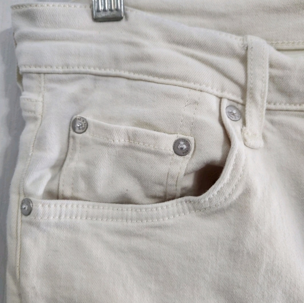 Rag and Bone cream denim casey high rise flare jeans 90s y2k womans size 31 - Picture 8 of 12